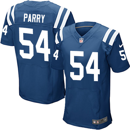 Men's Elite David Parry Nike Jersey Royal Blue Home - #54 NFL Indianapolis Colts